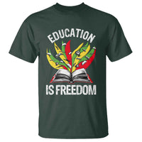 Education Is Freedom T Shirt Teaching Black History Month Books