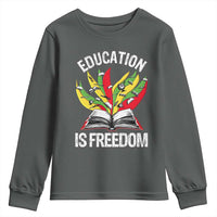 Education Is Freedom Youth Sweatshirt Teaching Black History Month Books