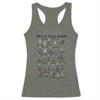 ABCs of Black History Month Racerback Tank Top Black Excellence Pride