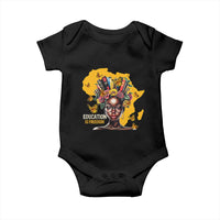Education Is Freedom Baby Onesie Black Teacher Books Black History Month