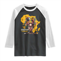 Education Is Freedom Raglan Shirt Black Teacher Books Black History Month