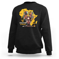 Education Is Freedom Sweatshirt Black Teacher Books Black History Month