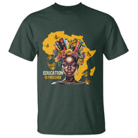 Education Is Freedom T Shirt Black Teacher Books Black History Month