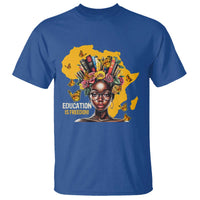 Education Is Freedom T Shirt Black Teacher Books Black History Month