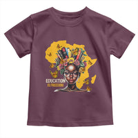 Education Is Freedom Toddler T Shirt Black Teacher Books Black History Month