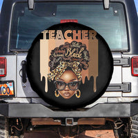 Black Teacher Magic Spare Tire Cover Black History Month Afro Hair Melanin