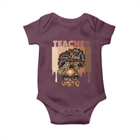 Black Teacher Magic Baby Onesie Black History Month Afro Hair Melanin