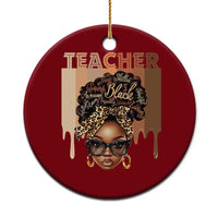 Black Teacher Magic Ceramic Ornament Black History Month Afro Hair Melanin - Wonder Print Shop