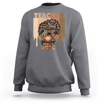 Black Teacher Magic Sweatshirt Black History Month Afro Hair Melanin