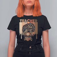 Black Teacher Magic T Shirt For Women Black History Month Afro Hair Melanin