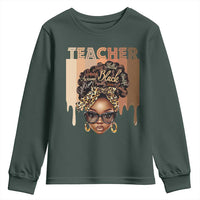 Black Teacher Magic Youth Sweatshirt Black History Month Afro Hair Melanin