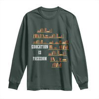 Black History Education Is Freedom Long Sleeve Shirt African Roots Africa Map