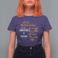 Black History Education Is Freedom T Shirt For Women African Roots Africa Map
