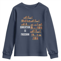 Black History Education Is Freedom Youth Sweatshirt African Roots Africa Map