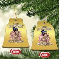 Reading Skeleton Christmas Ornament I Like My Books Spicy And My Coffee Icy Book and Coffee Lovers - Wonder Print Shop