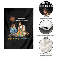 I Am Piecing Your Broken Pieces Christian Healing Garden Flag Jesus Comfort Faith Restoration Inspirational Gift