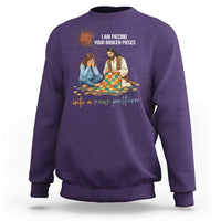 I Am Piecing Your Broken Pieces Christian Healing Sweatshirt Jesus Comfort Faith Restoration Inspirational Gift