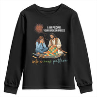 I Am Piecing Your Broken Pieces Christian Healing Youth Sweatshirt Jesus Comfort Faith Restoration Inspirational Gift