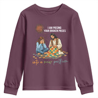 I Am Piecing Your Broken Pieces Christian Healing Youth Sweatshirt Jesus Comfort Faith Restoration Inspirational Gift
