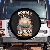 Friday Is Good Cause Sunday Is Coming Christian Easter Spare Tire Cover Cross Sunrise Floral Faith Inspirational Gift