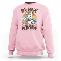Some Bunny Needs Beer Funny Easter Drinking Humor Sweatshirt Retro Rabbit Beer Lover Gift