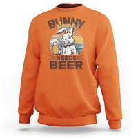 Some Bunny Needs Beer Funny Easter Drinking Humor Sweatshirt Retro Rabbit Beer Lover Gift
