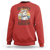 Some Bunny Needs Beer Funny Easter Drinking Humor Sweatshirt Retro Rabbit Beer Lover Gift