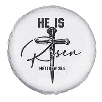 He Is Risen Matthew 28:6 Christian Easter Spare Tire Cover Nail Cross Faith Religious Inspirational Gift