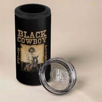 Bill Pickett 4 in 1 Can Cooler Tumbler Black Cowboy Western Legend Vintage