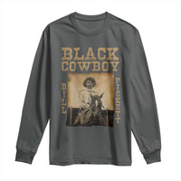 Bill Pickett Long Sleeve Shirt Black Cowboy Western Legend Vintage