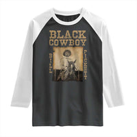 Bill Pickett Raglan Shirt Black Cowboy Western Legend Vintage