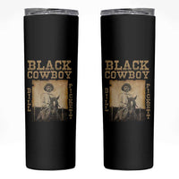 Bill Pickett Skinny Tumbler Black Cowboy Western Legend Vintage