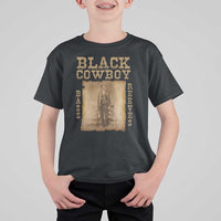 Bass Reeves T Shirt For Kid Black Cowboy Western Legend Vintage