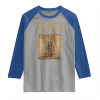 Bass Reeves Raglan Shirt Black Cowboy Western Legend Vintage
