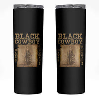 Bass Reeves Skinny Tumbler Black Cowboy Western Legend Vintage