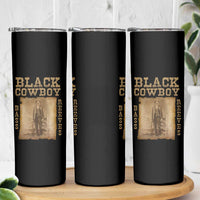 Bass Reeves Skinny Tumbler Black Cowboy Western Legend Vintage