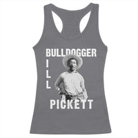Bill Pickett Racerback Tank Top Bulldogger Black Cowboy Western Legend Vintage