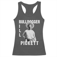 Bill Pickett Racerback Tank Top Bulldogger Black Cowboy Western Legend Vintage