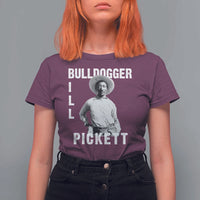Bill Pickett T Shirt For Women Bulldogger Black Cowboy Western Legend Vintage