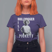 Bill Pickett T Shirt For Women Bulldogger Black Cowboy Western Legend Vintage