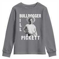 Bill Pickett Youth Sweatshirt Bulldogger Black Cowboy Western Legend Vintage