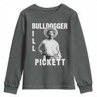 Bill Pickett Youth Sweatshirt Bulldogger Black Cowboy Western Legend Vintage