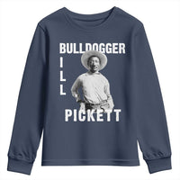 Bill Pickett Youth Sweatshirt Bulldogger Black Cowboy Western Legend Vintage