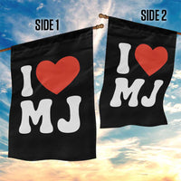 I Heart MJ Classic Graphic Tribute Garden Flag Love Pop Legend Iconic Culture Music Fan Favor