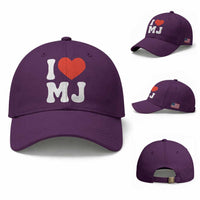 I Heart MJ Classic Graphic Tribute Baseball Cap Love Pop Legend Iconic Culture Music Fan Favor