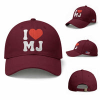 I Heart MJ Classic Graphic Tribute Baseball Cap Love Pop Legend Iconic Culture Music Fan Favor