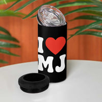 I Heart MJ Classic Graphic Tribute 4 in 1 Can Cooler Tumbler Love Pop Legend Iconic Culture Music Fan Favor
