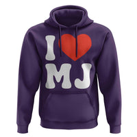 I Heart MJ Classic Graphic Tribute Hoodie Love Pop Legend Iconic Culture Music Fan Favor