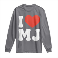 I Heart MJ Classic Graphic Tribute Long Sleeve Shirt Love Pop Legend Iconic Culture Music Fan Favor