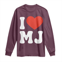 I Heart MJ Classic Graphic Tribute Long Sleeve Shirt Love Pop Legend Iconic Culture Music Fan Favor
